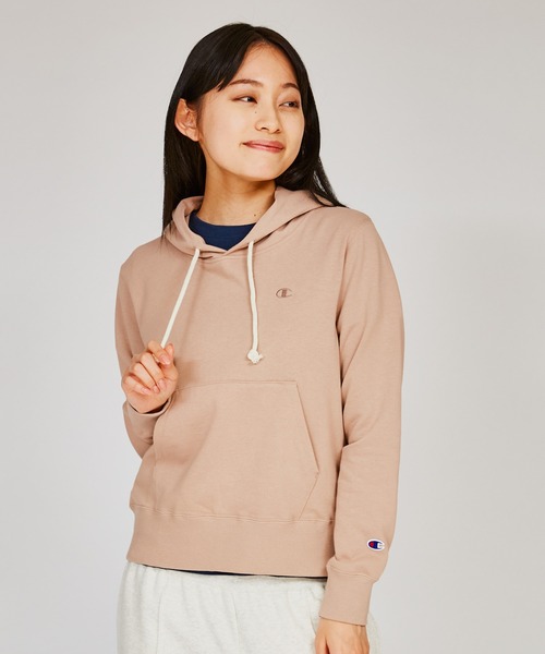 Champion(チャンピオン)の「【Champion/チャンピオン】レディース ベーシック フーデッドスウェットシャツ(パーカー・レディース・ブルー系その他2/グレー/オフホワイト/ナチュラル/サーモンピンク/ネイビー/ブラック/その他4/ブラウン系その他/ブラウン系/イエロー系その他/ブルー系その他・X-LARGE/LARGE/MEDIUM/SMALL)」の5枚目の写真