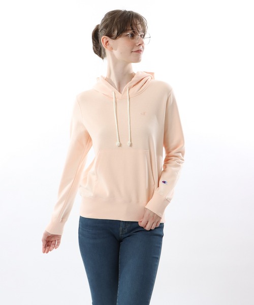 Champion(チャンピオン)の「【Champion/チャンピオン】レディース ベーシック フーデッドスウェットシャツ(パーカー・レディース・ブルー系その他2/グレー/オフホワイト/ナチュラル/サーモンピンク/ネイビー/ブラック/その他4/ブラウン系その他/ブラウン系/イエロー系その他/ブルー系その他・X-LARGE/LARGE/MEDIUM/SMALL)」の11枚目の写真
