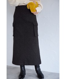 【ZOZO限定】ウールライクカーゴスカート