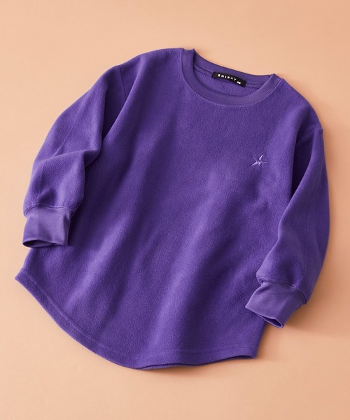 Anchor Smith(アンカー スミス)の「SHISKY / シスキー ちょいビッグシルエット ワンポイント 刺繍 ラウンドヘム クルーネック スウェット トレーナー キッズ(スウェット・キッズ・ネイビー/オレンジ/チャコール/パープル/ライトグレー/ブラック・130/120/160/140/110/150)」の5枚目の写真