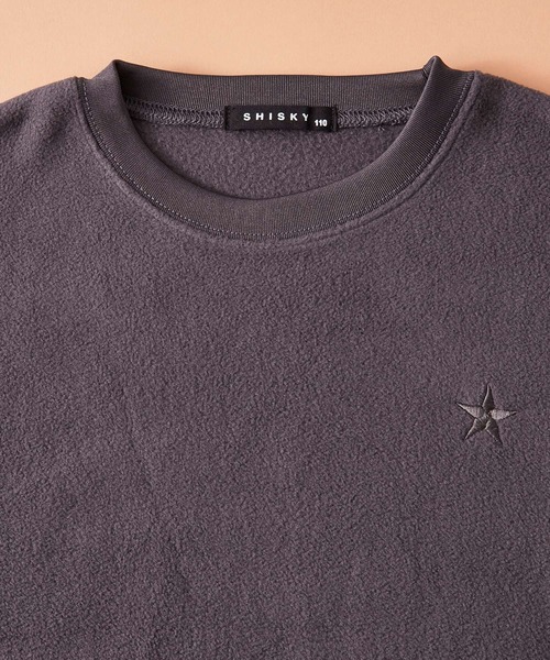 Anchor Smith(アンカー スミス)の「SHISKY / シスキー ちょいビッグシルエット ワンポイント 刺繍 ラウンドヘム クルーネック スウェット トレーナー キッズ(スウェット・キッズ・ネイビー/オレンジ/チャコール/パープル/ライトグレー/ブラック・130/120/160/140/110/150)」の7枚目の写真