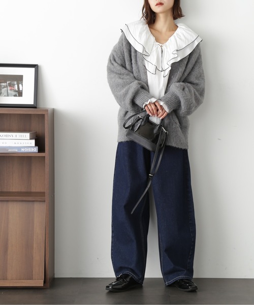 FREE'S MART（フリーズマート）の「フリルダブルカラーメローブラウス（シャツ/ブラウス・レディース・ブルー系その他/サックスブルー/ホワイト・FREE）」の18枚目の写真