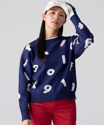 FILA GOLF/フィラゴルフ ゴルフウェア ブランド ロゴ 軽量 ラメ糸 クルーネック 長袖 ニット セーター【REGULAR】