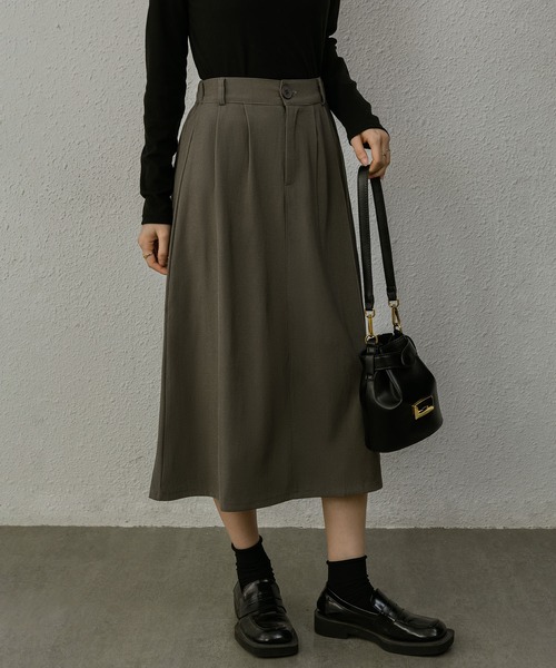 MAISON DE THERESE(メゾン ド テレーズ)の「レトロなブレザー半身スカートハイウエスト膝丈スカート(スカート・レディース・カーキ/グレー/ブラック・S/M)」の14枚目の写真