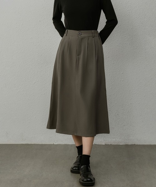 MAISON DE THERESE(メゾン ド テレーズ)の「レトロなブレザー半身スカートハイウエスト膝丈スカート(スカート・レディース・カーキ/グレー/ブラック・S/M)」の13枚目の写真