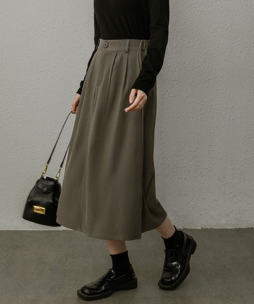 MAISON DE THERESE(メゾン ド テレーズ)の「レトロなブレザー半身スカートハイウエスト膝丈スカート(スカート・レディース・カーキ/グレー/ブラック・S/M)」の15枚目の写真