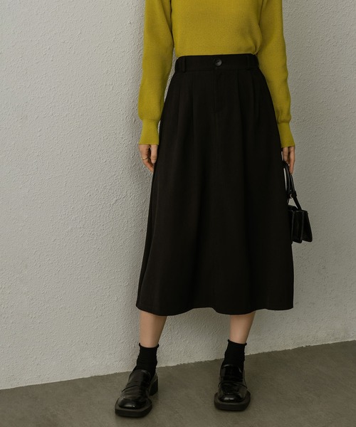 MAISON DE THERESE(メゾン ド テレーズ)の「レトロなブレザー半身スカートハイウエスト膝丈スカート(スカート・レディース・カーキ/グレー/ブラック・S/M)」の9枚目の写真