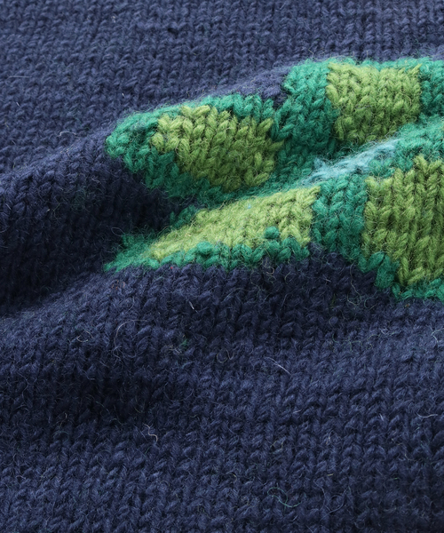 JOINT WORKS（ジョイントワークス）の「【MacMahon Knitting Mills 】 Roll Neck Knit-SparseFlower（ニット/セーター・メンズ・ネイビー/ホワイト・FREE）」の18枚目の写真