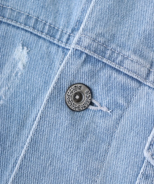 RE730（アールイーセブンサーティー）の「RE730 デニムフリンジGジャン（デニムジャケット・メンズ・サックスブルー/ブルー/ブラック・XL/M/L）」の13枚目の写真