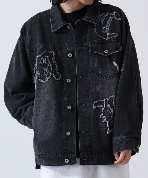 RE730（アールイーセブンサーティー）の「RE730 デニムフリンジGジャン（デニムジャケット・メンズ・サックスブルー/ブルー/ブラック・XL/M/L）」の20枚目の写真