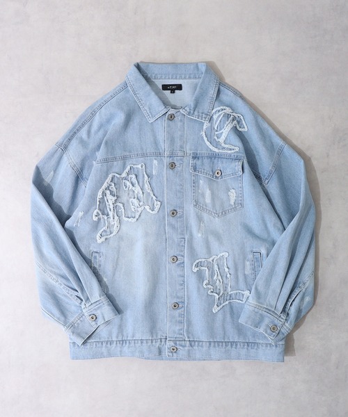 RE730（アールイーセブンサーティー）の「RE730 デニムフリンジGジャン（デニムジャケット・メンズ・サックスブルー/ブルー/ブラック・XL/M/L）」の18枚目の写真