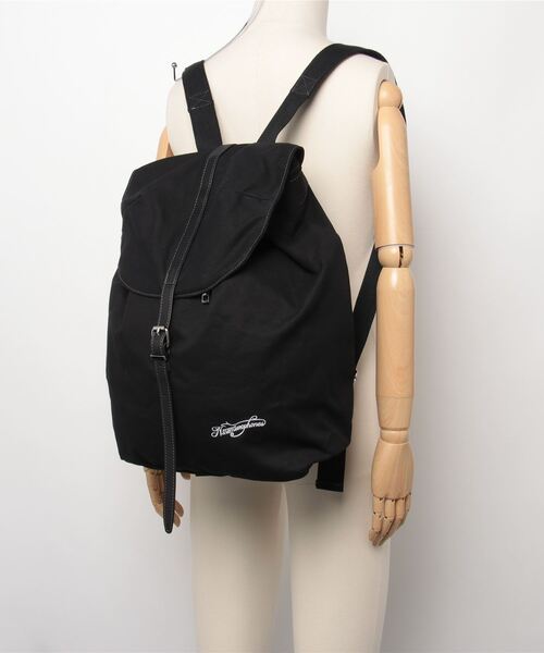 NineMicrophones(ナインマイクロフォンズ)の「DUCK KNAPSACK(バックパック/リュック・メンズ・ブラック/キャメル・FREE)」の13枚目の写真