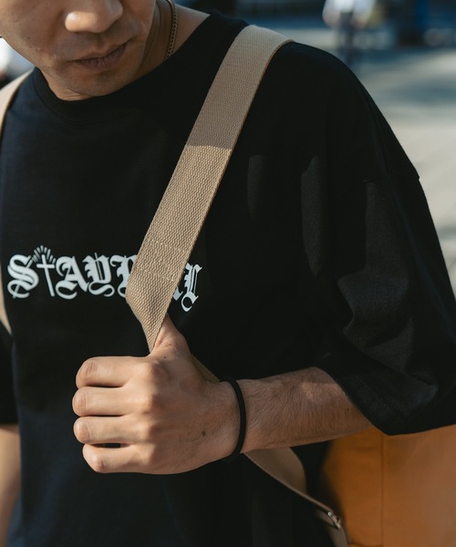 NineMicrophones(ナインマイクロフォンズ)の「DUCK KNAPSACK(バックパック/リュック・メンズ・ブラック/キャメル・FREE)」の3枚目の写真