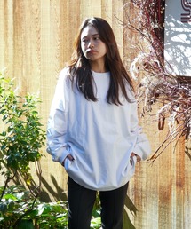 RVCA メンズ RECESSION LS TEE ロンT【2023年冬モデル】/ルーカワンポイントブランドロゴ無地クルーネックオーバーサイズロングTシャツ