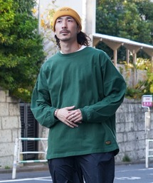 RVCA メンズ  RECESSION LS TEE ロンＴ【2023年冬モデル】/ルーカワンポイントブランドロゴ無地クルーネックオーバーサイズロングTシャツ