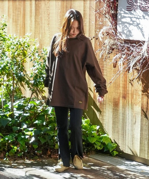 RVCA（ルーカ）の「RVCA メンズ  RECESSION LS TEE ロンＴ【2023年冬モデル】/ルーカワンポイントブランドロゴ無地クルーネックオーバーサイズロングTシャツ（Tシャツ/カットソー・メンズ・ホワイト/チョコ/ブラック/オリーブ・SMALL/MEDIUM/LARGE/X-LARGE）」の18枚目の写真