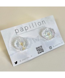 【papillon】オーロラお花イヤリング(MA)