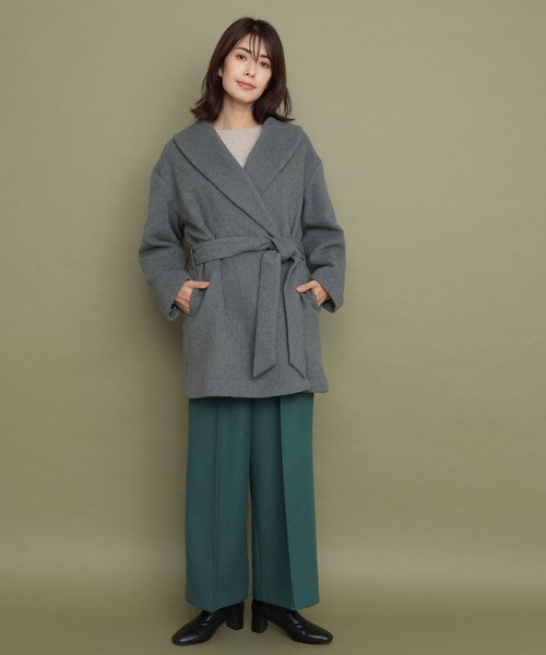 Elura(エルーラ)の「スペリオルウールハーフガウンコート/964438(その他アウター・レディース・グレー/ブラック/ベージュ・FREE)」の12枚目の写真
