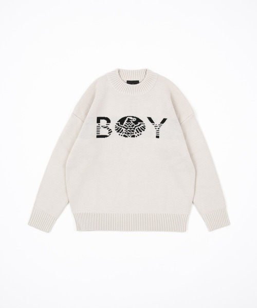 BOY LONDON(ボーイロンドン)の「【BOY LONDON】BOY CREW NECK SWEATER(ニット/セーター・メンズ・オフホワイト・XL/S/L/M)」の1枚目の写真