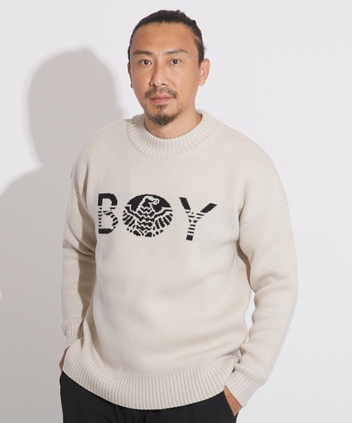BOY LONDON(ボーイロンドン)の「【BOY LONDON】BOY CREW NECK SWEATER(ニット/セーター・メンズ・オフホワイト・XL/S/L/M)」の6枚目の写真