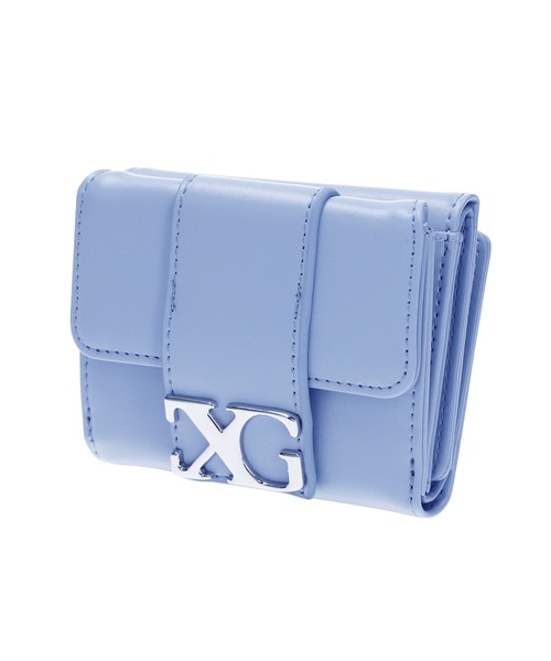 X-girl(エックスガール)の「LOGO BUCKLE MINI WALLET(財布・レディース・グレー/ライトブルー/ブラック・ONE SIZE)」の3枚目の写真