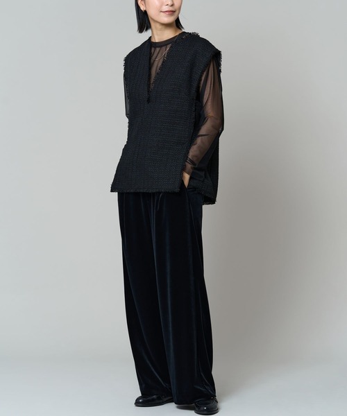 BARNYARDSTORM（バンヤードストーム）の「ベロアワイドパンツ（その他パンツ・レディース・ブラウン/ブラック・0/1）」の3枚目の写真