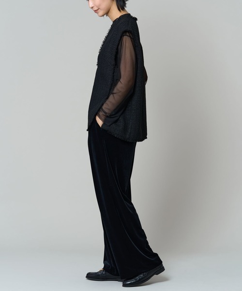 BARNYARDSTORM（バンヤードストーム）の「ベロアワイドパンツ（その他パンツ・レディース・ブラウン/ブラック・0/1）」の4枚目の写真