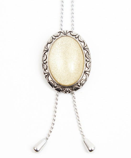 an meets zakka（アンミツザッカ）の「an meets zakka ストーンループタイ（ネクタイ・メンズ・ターコイズブルー系1/ブラック×シルバー/ネイビー系1/レッド系1/アイボリー系1/ブラック×ゴールド/アイボリー系2/レッド系2/ネイビー系2/ターコイズブルー系2/ピンク系1/ピンク系2/スカイブルー系2/スカイブルー系1/ブラウン系1/ブラウン系2・ONESIZE）」の6枚目の写真