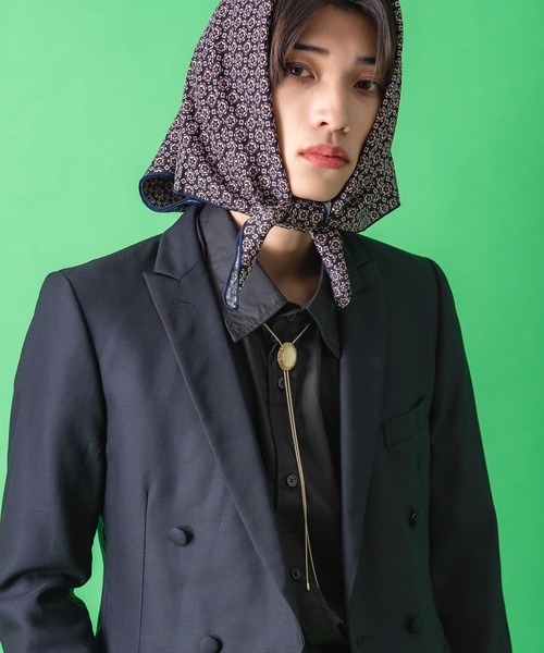 an meets zakka（アンミツザッカ）の「an meets zakka ストーンループタイ（ネクタイ・メンズ・ターコイズブルー系1/ブラック×シルバー/ネイビー系1/レッド系1/アイボリー系1/ブラック×ゴールド/アイボリー系2/レッド系2/ネイビー系2/ターコイズブルー系2/ピンク系1/ピンク系2/スカイブルー系2/スカイブルー系1/ブラウン系1/ブラウン系2・ONESIZE）」の7枚目の写真