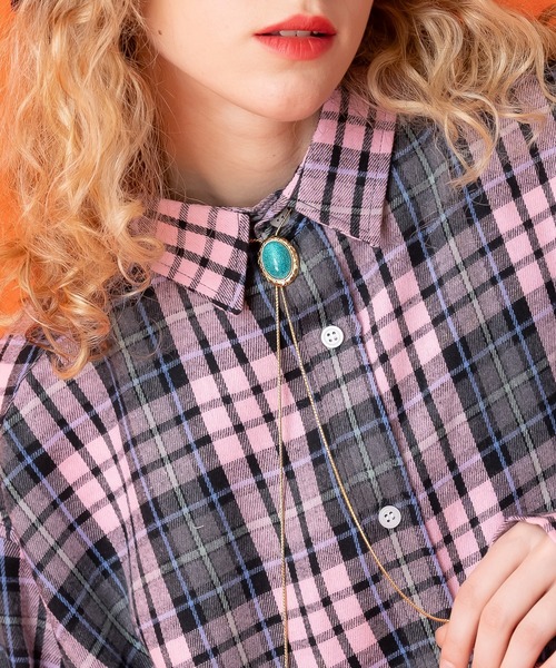 an meets zakka（アンミツザッカ）の「an meets zakka ストーンループタイ（ネクタイ・メンズ・ターコイズブルー系1/ブラック×シルバー/ネイビー系1/レッド系1/アイボリー系1/ブラック×ゴールド/アイボリー系2/レッド系2/ネイビー系2/ターコイズブルー系2/ピンク系1/ピンク系2/スカイブルー系2/スカイブルー系1/ブラウン系1/ブラウン系2・ONESIZE）」の13枚目の写真