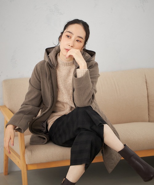 DECOY SINCE 1981(デコイシンスイチキュウハチイチ)の「裏起毛ストレットワイドパンツ(スラックス・レディース・チャコールグレー/ネイビー・70/64/67)」の15枚目の写真