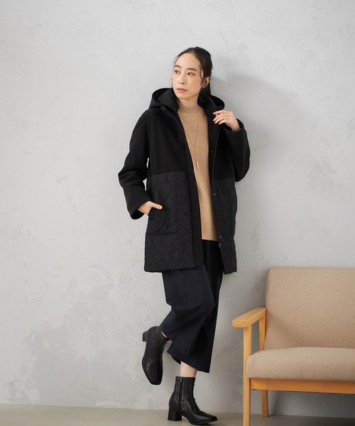 DECOY SINCE 1981(デコイシンスイチキュウハチイチ)の「裏起毛ストレットワイドパンツ(スラックス・レディース・チャコールグレー/ネイビー・70/64/67)」の17枚目の写真