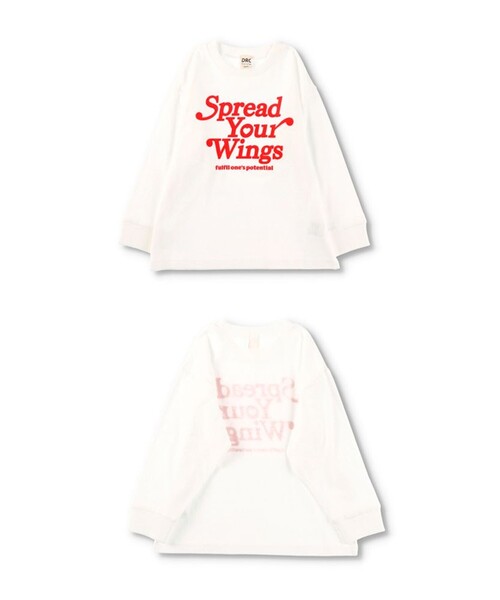 DRC branshes(ディーアールシーブランシェス)の「【WEB限定/DRC/お肌に嬉しい綿100%】アソートロゴ長袖Tシャツ(Tシャツ/カットソー・キッズ・ライトグリーン/ピンク/その他2/ラベンダー/その他3/ブラウン/イエロー/オフホワイト/その他4/その他5/ブラック/その他1・100/110/140/150/90/120/130)」の2枚目の写真