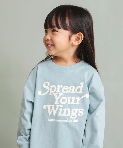 DRC branshes(ディーアールシーブランシェス)の「【WEB限定/DRC/お肌に嬉しい綿100%】アソートロゴ長袖Tシャツ(Tシャツ/カットソー・キッズ・ライトグリーン/ピンク/その他2/ラベンダー/その他3/ブラウン/イエロー/オフホワイト/その他4/その他5/ブラック/その他1・100/110/140/150/90/120/130)」の4枚目の写真