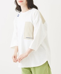 CUBE SUGAR（キューブシュガー）の「スラブ天竺カットソーラウンド裾プルオーバー（Tシャツ/カットソー）」