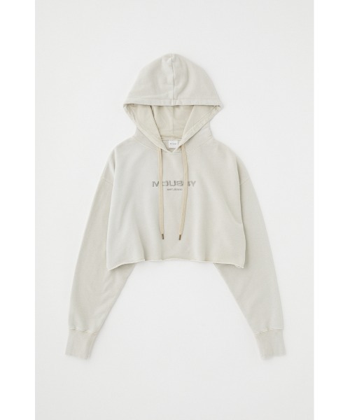 MOUSSY（マウジー）の「MOUSSY GARMENT DYE フ―ディー（パーカー・レディース・オレンジ/ネイビー/アイボリー・FREE）」の4枚目の写真