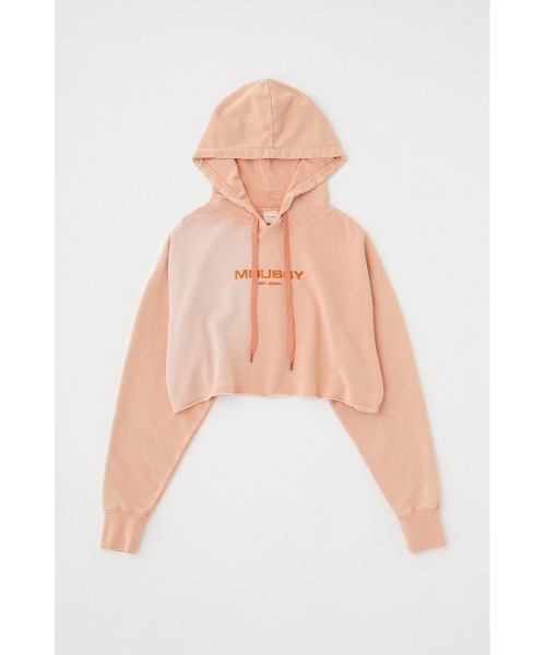 MOUSSY（マウジー）の「MOUSSY GARMENT DYE フ―ディー（パーカー・レディース・オレンジ/ネイビー/アイボリー・FREE）」の9枚目の写真