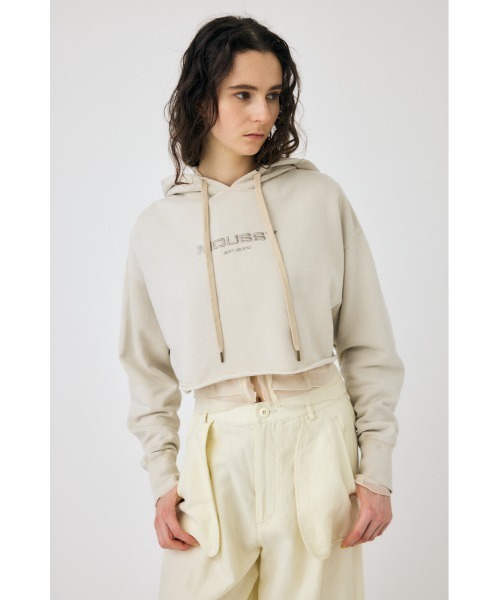 MOUSSY（マウジー）の「MOUSSY GARMENT DYE フ―ディー（パーカー・レディース・オレンジ/ネイビー/アイボリー・FREE）」の19枚目の写真