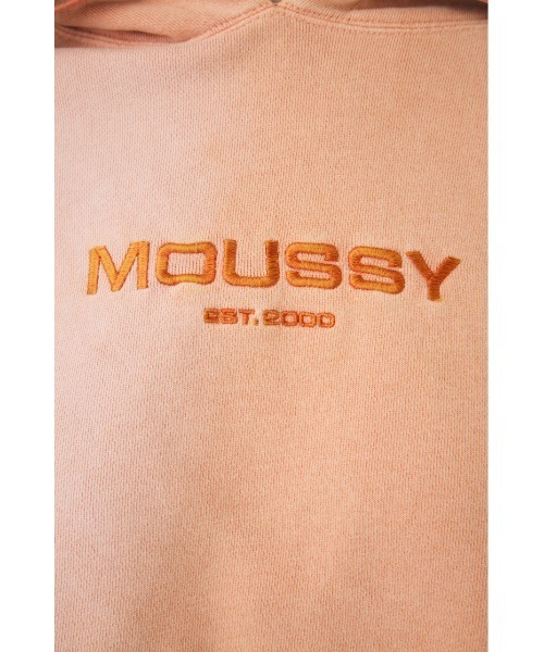 MOUSSY（マウジー）の「MOUSSY GARMENT DYE フ―ディー（パーカー・レディース・オレンジ/ネイビー/アイボリー・FREE）」の12枚目の写真
