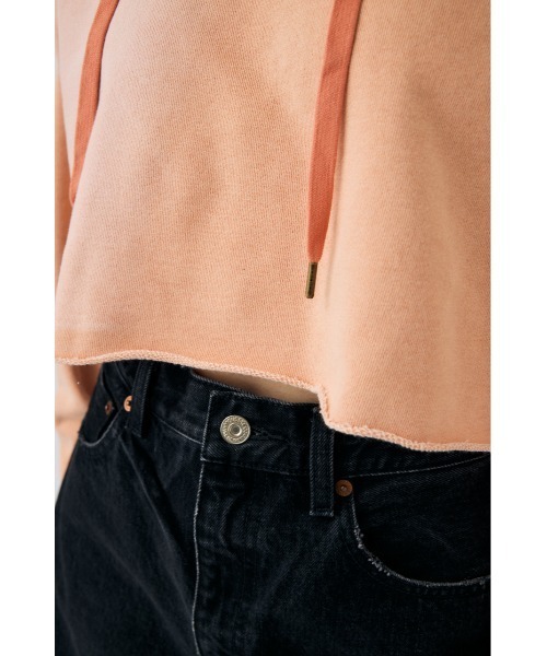 MOUSSY（マウジー）の「MOUSSY GARMENT DYE フ―ディー（パーカー・レディース・オレンジ/ネイビー/アイボリー・FREE）」の13枚目の写真