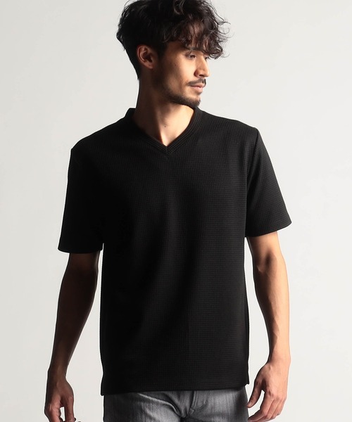 ボックスミニワッフル半袖Tシャツ（Tシャツ/カットソー）｜NICOLE CLUB FOR MEN（ニコルクラブフォーメン）