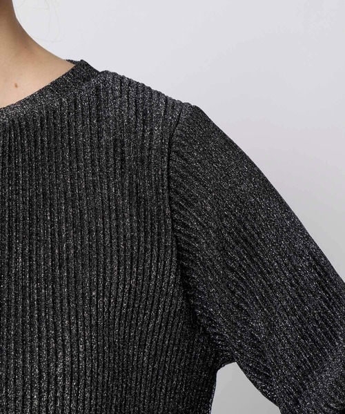 LEPSIM(レプシィム)の「ラメリブクループルオーバー 102009(Tシャツ/カットソー・レディース・ブラック/ライトグレー/ライトブルー・FREE)」の18枚目の写真