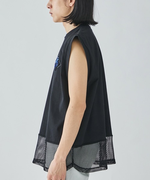Mesh sleeveless top（タンクトップ）｜TOGA VIRILIS（トーガ ビ