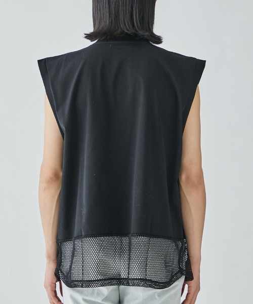 TOGA VIRILIS(トーガ ビリリース)の「Mesh sleeveless top(タンクトップ・メンズ・ホワイト/ブラック・46/48)」の16枚目の写真