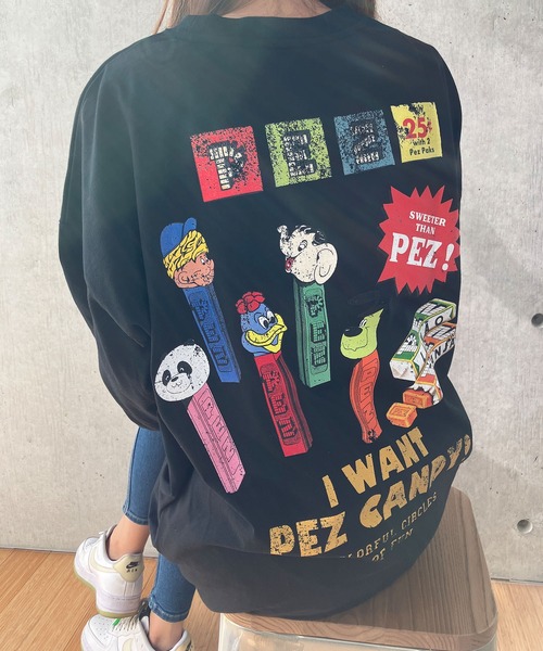 GLAMOROUS JANE(グラマラスジェーン)の「PEZプリントロンT(Tシャツ/カットソー・レディース・ブラック/オフホワイト/チャコールグレー・FREE)」の3枚目の写真