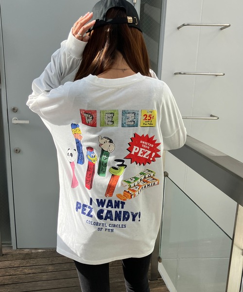 GLAMOROUS JANE(グラマラスジェーン)の「PEZプリントロンT(Tシャツ/カットソー・レディース・ブラック/オフホワイト/チャコールグレー・FREE)」の19枚目の写真