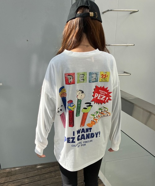 GLAMOROUS JANE(グラマラスジェーン)の「PEZプリントロンT(Tシャツ/カットソー・レディース・ブラック/オフホワイト/チャコールグレー・FREE)」の22枚目の写真