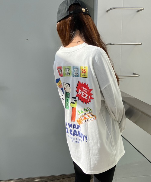 GLAMOROUS JANE(グラマラスジェーン)の「PEZプリントロンT(Tシャツ/カットソー・レディース・ブラック/オフホワイト/チャコールグレー・FREE)」の21枚目の写真