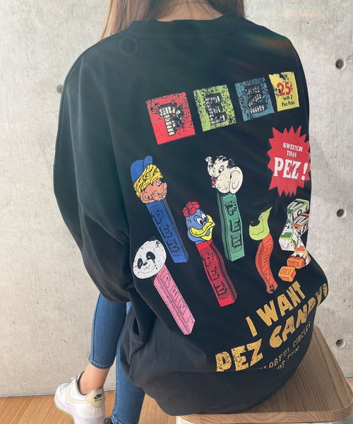 GLAMOROUS JANE(グラマラスジェーン)の「PEZプリントロンT(Tシャツ/カットソー・レディース・ブラック/オフホワイト/チャコールグレー・FREE)」の6枚目の写真