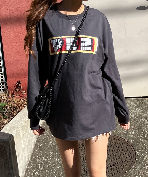 GLAMOROUS JANE(グラマラスジェーン)の「PEZプリントロンT(Tシャツ/カットソー・レディース・ブラック/オフホワイト/チャコールグレー・FREE)」の15枚目の写真